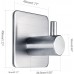Fotosnow Adhesive Towel Hooks 15lbs Heavy Duty Wall Hooks Waterproof Stainless Steel Hanger for Hanging Coat, Hat, Towel Robe Hook Rack Wall Mount- Bathroom and Bedroom 4-Packs 